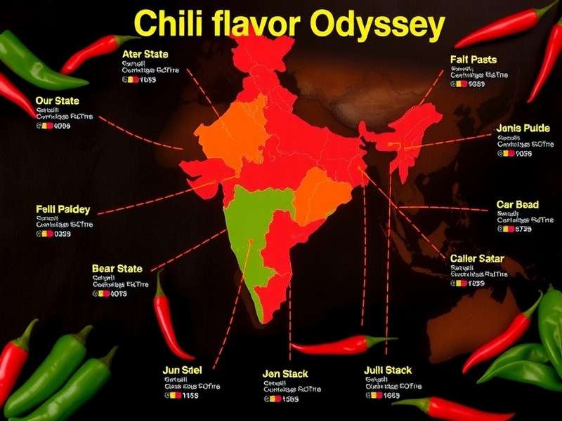 Chili Flavor Odyssey World Map Showing Indian States